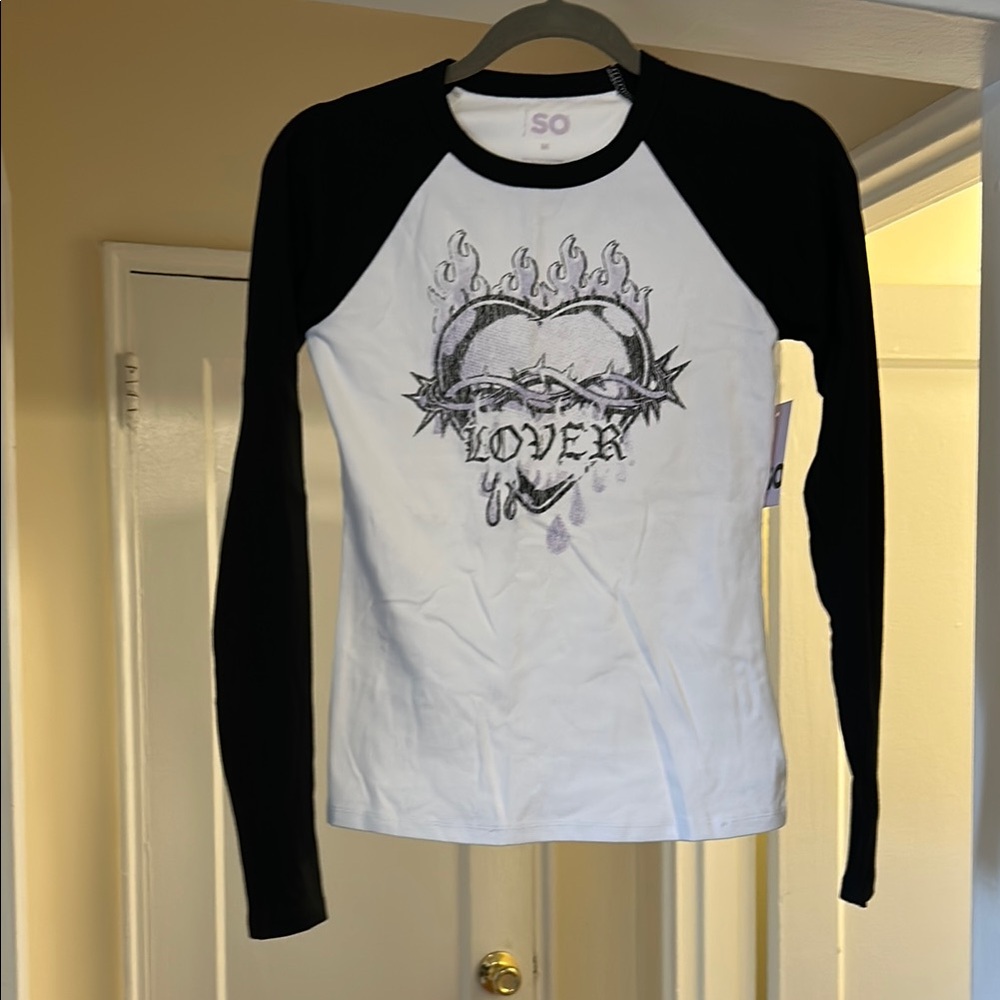 SO Black and White Long Sleeve Tee